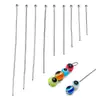 Accesorios hechos a mano de 2 colores para DIY, componentes de joyería de metal, pasadores de cabeza redonda de acero inoxidable, cuentas de posicionamiento, cadenas de cuentas, accesorios para collares