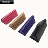 Cartera de Cuero Plegable Triangular Portátil Estuche Plegable para Gafas de Sol