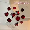 Pedras de Strass para Nail Art K9, Coração Irregular Longo Octogonal Vinho Ovo de Pombo Fundo Pontiagudo Decorações de Unha, Ovo de Pombo Vermelho