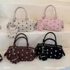 Bolso de Mano Retro de Lunares con Textura de Alta Calidad para Mujer 2026 Nuevo Otoño Gamuza Bolso Cruzado de Hombro Único para Viajes
