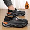 2024 Nuevas Pantuflas de Algodón para Hombre Invierno A prueba de Frío Calientes Zapatos de Algodón para Salir y Conducir Impermeables Antideslizantes Talón de Bolsa Talla Grande Pantuflas de Algodón