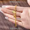 Pulseira Torcida de Joias do Sudeste Asiático Transfronteiriça para Mulheres, Tornozeleira de Ouro de Areia Vietnamita, Estilo Popular, Cor Duradoura, Conjunto de Imitação