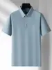 Camisa polo sin costuras para hombre de nailon-spandex, seda de hielo, manga corta, ligera, camisa de aire acondicionado, polo con cuello, uniforme de equipo para hombre, ropa de trabajo, hecho a medida