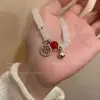 Super Flor de Hada Cristal Mariposa Boba Pulsera de Cuatro Piezas Estilo Nuevo Estilo Lujo Ligero Diseño de Nicho Regalo para Novia Pulsera