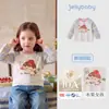 Camiseta de Manga Larga Jellybaby para Niñas Otoño Tops para Niños Ropa de Rayas Contrastantes para Niños 3 Camisetas Interiores para Bebé