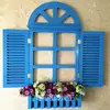 Estilo nórdico Mediterráneo caja de medidor de electricidad ventana pared Europea ventana falsa estilo falso decoración adorno decorativo madera pastoral