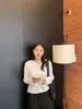 Suéter cárdigan elegante de estilo coreano para mujer de talla grande, otoño e invierno, chaqueta de punto ajustada, prenda exterior, top de manga larga