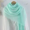 Novo Lenço de Algodão e Linho Liso Plissado com Amassados Naturais, Franja de Viscose, Lenço de Gaze Feminino, Lenço de Cabeça Malaio