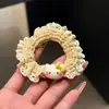 Scrunchie de Cetim Plissado Cor Sólida de Alta Qualidade Estilo Coreano, Elástico Elegante de Alta Elasticidade para Rabo de Cavalo, Corda de Cabelo Simples Elástica