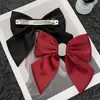 Pinza para el Cabello con Lazo Grande para Mujer Parte Trasera de la Cabeza Súper Hada Vintage Clip de Resorte para Cola de Caballo Lazo Rojo de Red Elegantes Accesorios para el Cabello