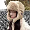 Gorros de Invierno para Hombres y Mujeres, Estilo Nuevo, Cálidos, Forrados de Felpa, Engrosados, a Prueba de Viento, Resistentes al Frío, Protegen Orejas, Versátiles, Gorro Lei Feng para Ciclismo