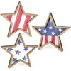 Adornos de Escritorio de Madera del Día de la Independencia de Amazon Decoración Central de Escritorio Patriótica de Granja del Día de los Caídos