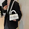 Bolsa Quadrada Pequena de Diamante da Moda 2024 Nova Linda Bolsa de Mão com Personalidade Bolsa Feminina Elegante Bolsa de Ombro Transversal Texturizada