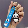 Llavero de panda de dibujos animados saludando, lindo colgante de bolsa para pareja, llavero para llave de coche, pequeño regalo