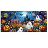Tela de Fondo para Halloween Juego Completo Decoración Pareados Bandera de Jardín Personalizada Fiesta del Día de Muertos Pancarta Larga Jardín