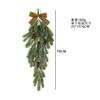 Pingente de Decoração de Natal Gota de Água de Ponta Cabeça Árvore de Natal Laço Fruta Vermelha Flocagem Pe Pendurado na Parede Arranjo de Guirlanda de Rattan