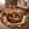 Alfombra de Cristal de Terciopelo Navideño Estéreo 3D Transfronteriza para Sala de Estar, Alfombra Resistente a Manchas y de Fácil Cuidado, Alfombrilla Lavable para Mesita de Noche de Dormitorio
