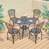 Patio de fábrica exterior de aluminio fundido mesa y silla balcón jardín ocio exterior hierro juego de tres piezas Juego de mesa y silla de concubina imperial