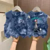 Chaleco Exterior de Algodón Puro Tie-Dye de Verano para Niños 2026 Nuevo Estilo Camiseta para Niños Top Elegante