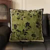 Cojín de Sofá Verde Estilo Retro Funda de Cojín para Respaldo Almohada Base de Cojín con Relleno Nuevo Cojín de Mesita de Noche Almohadilla de Respaldo Coche