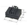 Conector de Coche Doméstico Cruze Envision de 20 Orificios Carcasa de Plástico Negra Macho y Hembra