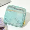 Bolsa de tofu de colores transparente para almacenamiento diverso de viajes y exteriores, bolsa de malla ultraligera, multifuncional, duradera, gran capacidad