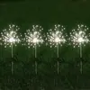 Luzes de fogos de artifício LED movidas a energia solar para jardins externos, pátios e gramados, fogos de artifício eletrônicos decorativos disponíveis para atacado