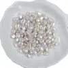 Luz Fuerte 6.5-7mm Plata Rota Barroco Perla Natural de Agua Dulce Forma Irregular Perlas Sueltas Accesorios para Pendientes de Botón DIY