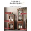 Sala de Chá Bokugao Prateleira Prateleira de Armazenamento de Chá Armazenamento Multicamadas Vitrine para Conjunto de Chá Novo Estilo Chinês Pequenos Enfeites Prateleira à Prova de Poeira