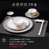 Juego de Plato y Tazón de Porcelana de Hueso, Vajilla de Lujo Estilo Chino para Salón Privado de Restaurante, Vajilla para Cocina de Hotel con Logo Personalizado