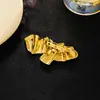 ¡Guau!Broche de Ángel Pequeño Plegado Creativo Europeo y Americano, Lujo Ligero, Sensación de Alta Gama, Estilo de Metal Brillante Simple, Moderno