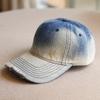 Gorra de Béisbol Lavada de Mezclilla con Agujeros y Tie-Dye para Hombres y Mujeres, Casual, Combinable con Todo, Para Mostrar la Cara, Gorra Pequeña, Protección Solar y Sombrilla, Viaje