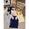 Camisola Dopamine I-Back Ajuste Delgado Capa Base Versátil Top Estilo Francés Nuevo Primavera/Verano para Mujer
