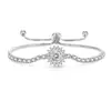 Pulsera de Girasol con Piedras Preciosas de Colores de Venta Caliente en Tiktok con Diamante de Alto Carbono Ultra Brillante Corte Rosa Joyería, Dropshipping Transfronterizo Transmitido en Vivo