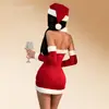 Lingerie Sexy de Natal Plus Size Xianyi Transfronteiriça, Vestido Bodycon Sexy de Veludo Hottie Tubinho Qqnys24