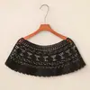Nuevo Chal Pequeño de Encaje Estilo Coreano Combinable Blusa Calada Abrigo Pequeño de Verano para Mujer Chaleco Pequeño Camisa sin Mangas