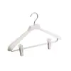 Percha de plástico de hombro ancho de aluminio sin imprimir con gancho de aluminio percha de hombro ancho para traje de hotel perchero para pantalones perchero al por mayor