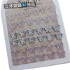 Nuevos Accesorios de Arte para Uñas de Mariposa Aurora de Moda Mariposa Plateada 3D Electrochapada Iridiscente Decoración de Uñas Pedrería Al Por Mayor