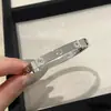 Pulsera de amor de alta calidad CNC estrecha mediana ancha estilo nuevo gruesa chapada en oro rosa de 18 quilates pulsera de muñeca para pareja transfronteriza