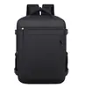 Mochila de viaje al por mayor del fabricante con apertura de 180 grados, compartimento separado para zapatos, compatible con maleta de ruedas, mochila para portátil de gran capacidad