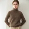 Suéter 100% cashmere puro para mulheres, gola alta discreta, suéter de tricô pulôver solto e versátil, macio e amigo da pele, adequado para outono e inverno