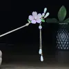 Novo Grampo de Cabelo com Franja de Flores Estilo Antigo, Novo Grampo Versátil de Alto Padrão Estilo Chinês Dinastia Han, Grampo de Cabelo Cheongsam, Grampo de Cabelo