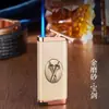 Nuevo Adhesivo de Relieve Estéreo de Aspecto Elevado Encendedor de Llama Azul Directo a Prueba de Viento con Logo Publicitario Personalizable