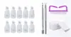Conjunto completo de ferramentas de cuidado para remoção de unhas, kit de remoção de unhas com empurrador de aço, escova de limpeza, discos de algodão, conjunto para manicure e remoção de unhas para uso doméstico