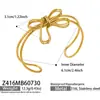 Mili nicho acero inoxidable ecológico PVD galvanoplastia al vacío simple creativo joyería para mujer pulsera brazalete abierto de lazo