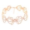 Joyería transfronteriza europea y americana. Cadena de garra con diamantes y diseño de explosión de AliExpress. Cadena de muslo con flores y diamantes de imitación.