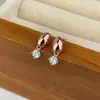 Gotas de Chuva Pequenas Podem Balançar e Brilhar Brincos de Gota D'água com Diamantes para Mulheres Design de Nicho Brincos de Alta Qualidade Elegantes Modernos Brincos de Moda