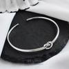 Pulsera de Nudo Retro Personalizada Pulsera de Plata Esterlina S925 Pulsera de Nudo Chic Elegante para Mujer Coreana Joyería de Moda