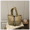 Bolsa de Ombro Bordada em Algodão Fashionável Estilo Coreano Nova Grande Capacidade Bolsa Tote Casual Versátil Feminina Bolsa Saco Plissada