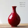 Vaso de Cerâmica Vermelho Chinês Retrô Zen Decoração de Casa Festivo Casamento Casa Nova Decoração de Ano Novo Floricultura Flor